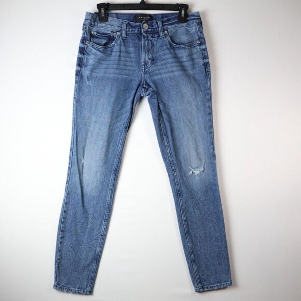 Pacsun Jeans Mens 30x28 Straight Leg Blue Denim Pants Zip Fly Button Los Angeles